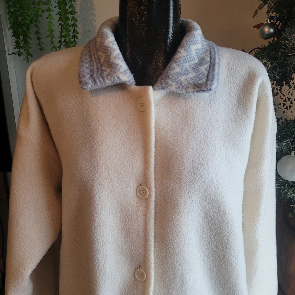 Vintage Blue Skies of Florida Fleece Sweater Size L - Picture 2 of 7